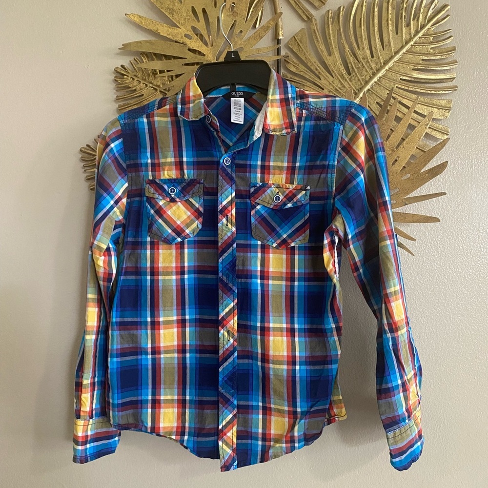 Guess Multicolor Plaid Men's Shirt